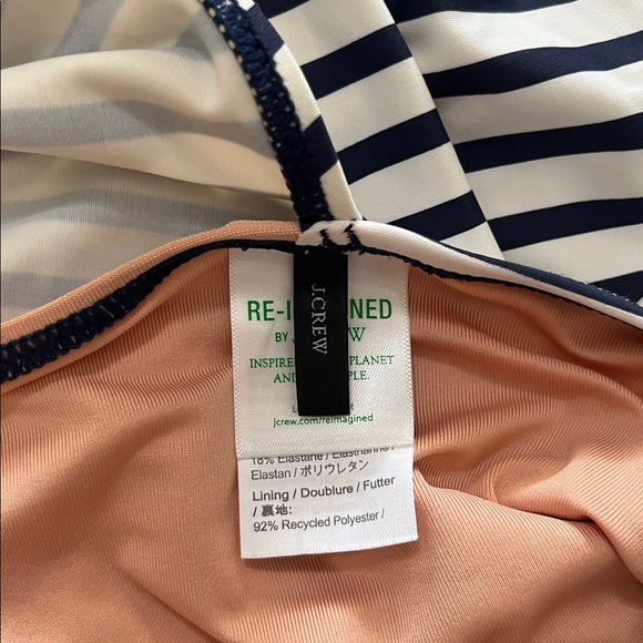 J. Crew Navy and White Striped Swimsuit - Picture 5 of 7
